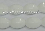 CPB71 15.5 inches 13*18mm rice white porcelain beads wholesale