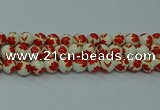 CPB765 15.5 inches 14mm round Painted porcelain beads