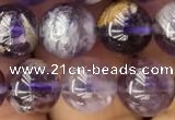 CPC612 15.5 inches 10mm round purple phantom quartz beads