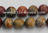 CPJ104 15.5 inches 12mm round picasso jasper gemstone beads wholesale