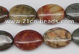 CPJ404 15 inches 15*20mm oval picasso jasper gemstone beads