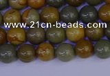 CPJ451 15.5 inches 6mm round wildhorse picture jasper beads