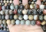 CPJ484 15.5 inches 12mm round polychrome jasper beads wholesale