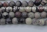 CPJ600 15.5 inches 4mm round purple striped jasper beads wholesale