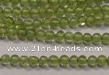 CPO100 15 inches 2mm round natural peridot beads wholesale