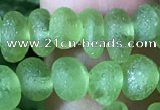 CPO120 15.5 inches 3*6mm nuggets matte peridot gemstone beads