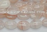CPQ10 15.5 inches 10*14mm oval natural pink quartz beads wholesale