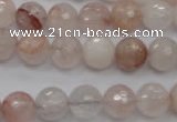 CPQ204 15.5 inches 10mm faceted round natural pink quartz beads