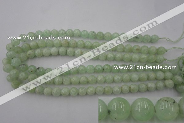 CPR102 15.5 inches 8mm round natural prehnite beads wholesale