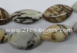 CPT03 15.5 inches 13*20mm marquise zebra picture jasper gemstone beads