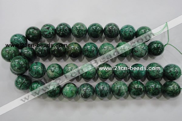 CPT211 15.5 inches 20mm round green picture jasper beads