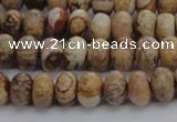 CPT270 15.5 inches 5*8mm rondelle picture jasper beads wholesale