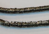 CPY115 15.5 inches 3*6mm heishi pyrite gemstone beads wholesale