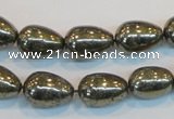 CPY133 15.5 inches 10*14mm teardrop pyrite gemstone beads wholesale