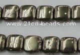 CPY251 15.5 inches 12*12mm square pyrite gemstone beads wholesale
