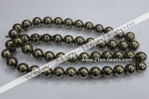 CPY27 16 inches 18mm round pyrite gemstone beads wholesale
