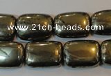 CPY324 15.5 inches 15*20mm rectangle pyrite gemstone beads wholesale
