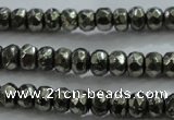 CPY426 15.5 inches 2*3mm faceted rondelle pyrite gemstone beads