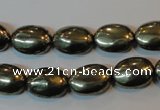 CPY44 16 inches 10*14mm oval pyrite gemstone beads wholesale
