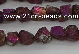 CPY801 15.5 inches 6*10mm - 8*12mm nuggets plated pyrite beads