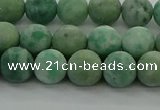 CQJ232 15.5 inches 8mm round matte Qinghai jade beads