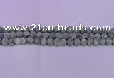 CQJ252 15.5 inches 8mm round matte Qinghai jade beads
