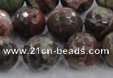CRA106 15.5 inches 18mm faceted round rainforest agate beads