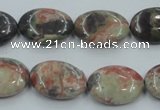 CRA15 15.5 inches 13*18mm oval natural rainforest agate beads