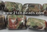 CRA25 15.5 inches 22*30mm rectangle natural rainforest agate beads