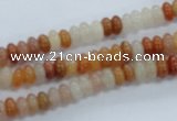 CRB02 15.5 inches 3*6mm rondelle red aventurine jade beads