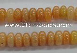 CRB04 15.5 inches 5*10mm rondelle red aventurine jade beads