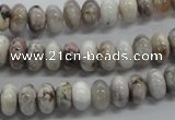 CRB07 15.5 inches 5*8mm rondelle grey agate gemstone beads