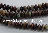 CRB10 15.5 inches 4*6mm rondelle rainbow agate gemstone beads