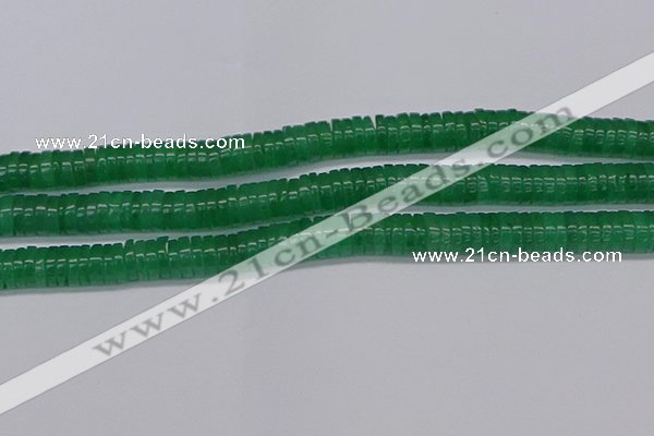 CRB1033 15.5 inches 2*7mm heishi green aventurine beads wholesale