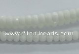 CRB11 15.5 inches 4*6mm faceted rondelle synthetic white agate beads