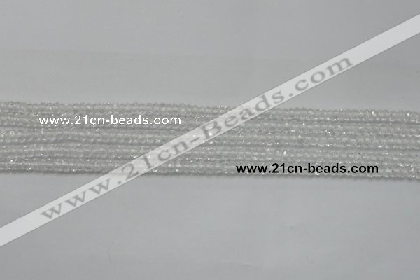 CRB112 15.5 inches 2.5*4mm faceted rondelle white crystal beads