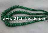 CRB1127 15.5 inches 5*8mm - 9*18mm faceted rondelle green aventurine beads