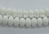 CRB12 15.5 inches 5*8mm rondelle synthetic white agate beads