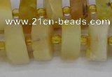 CRB1242 15.5 inches 8*16mm tyre matte yellow opal gemstone beads