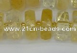 CRB1324 15.5 inches 8*16mm faceted rondelle citrine beads