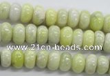 CRB16 15.5 inches 6*10mm rondelle lemon jade gemstone beads