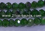 CRB1922 15.5 inches 2.5*4mm faceted rondelle diopside beads