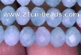 CRB1987 15.5 inches 4*6mm faceted rondelle amazonite gemstone beads