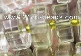 CRB2032 15.5 inches 11mm - 12mm faceted tyre lemon quartz beads