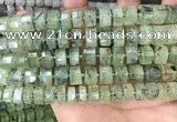 CRB2042 15.5 inches 11mm - 12mm faceted tyre prehnite beads