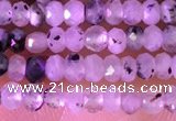 CRB2214 15.5 inches 2*3mm faceted rondelle black rutilated quartz beads