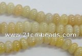 CRB24 15.5 inches 5*8mm rondelle yellow jade gemstone beads