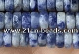CRB2576 15.5 inches 2*4mm heishi blue spot stone beads wholesale