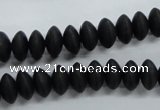 CRB26 15.5 inches 6*10mm rondelle blackstone gemstone beads