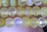 CRB2635 15.5 inches 3*4mm faceted rondelle yellow opal beads